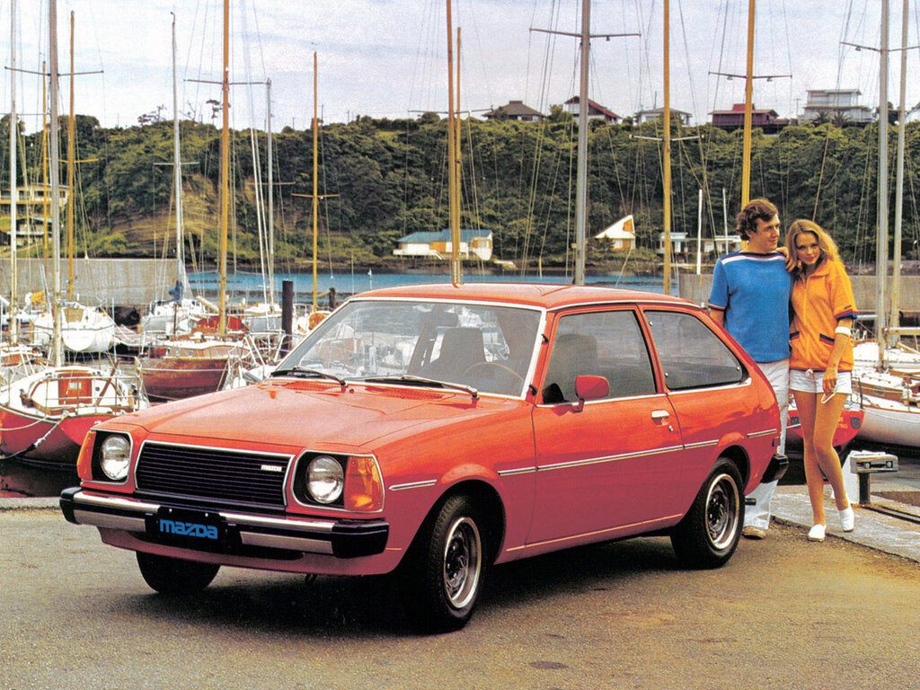Mazda 323 (FA4PS, FA4TS, FA4US) 1 поколение, хэтчбек 3 дв. (01.1977 - 05.1979)